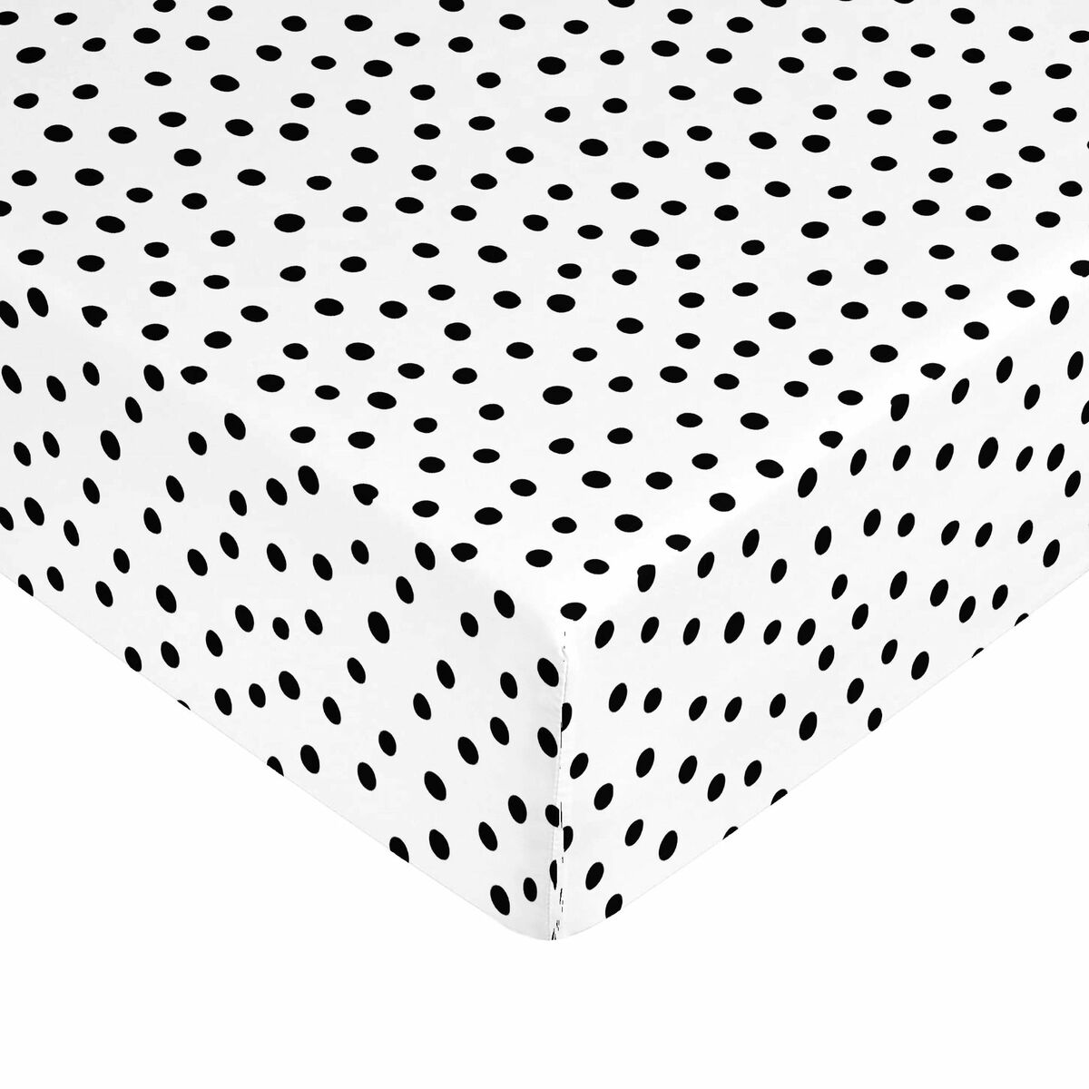 Fitted bottom sheet Kids&Cotton Kibo Black Single 105 x 200 cm